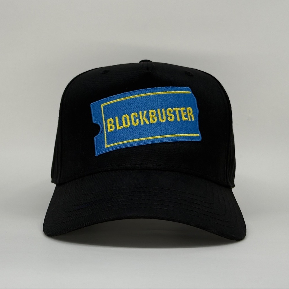 Blockbuster Retro Snapback Hat – Black & Blue Embroidered Cap